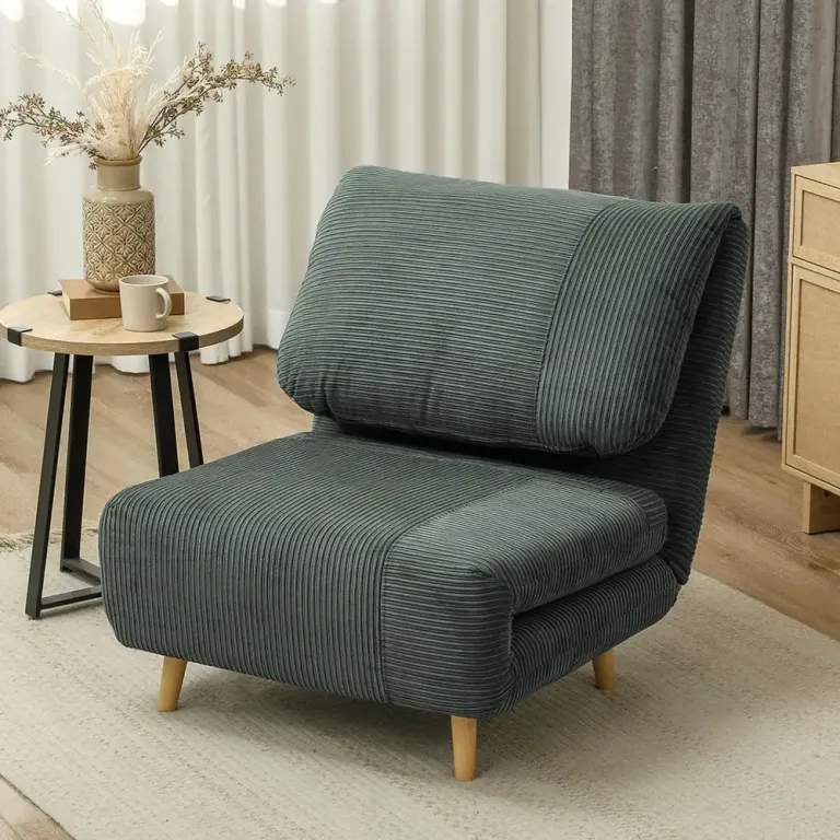 Bäddsoffa Stolsäng 2-i-1 Grön av Manchester Fåtölj