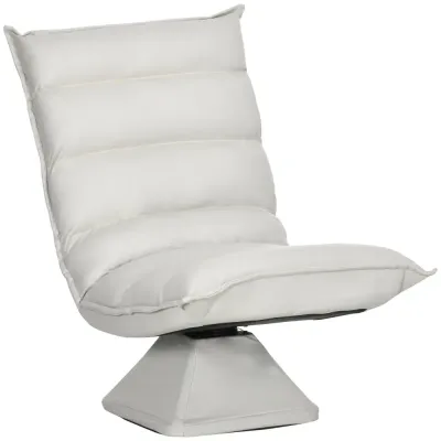 Fåtölj Ergonomisk Ljusgrå Konstläder 62 x 70 x 95 cm