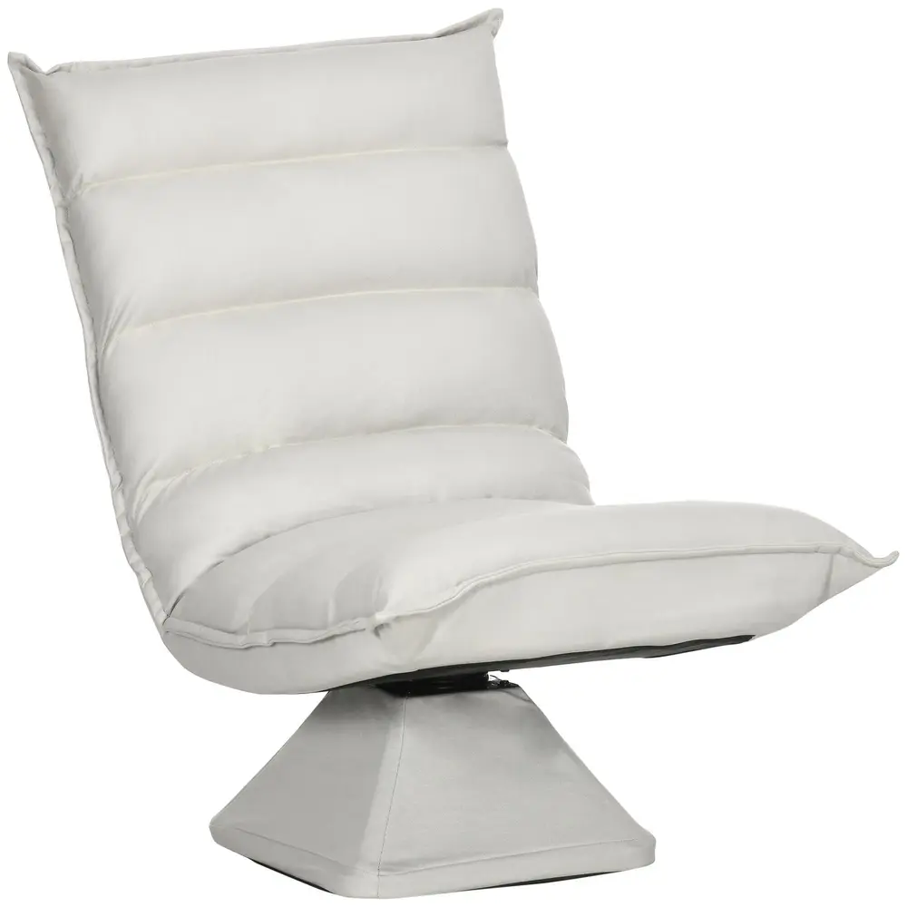 Fåtölj Ergonomisk Ljusgrå Konstläder 62 x 70 x 95 Cm