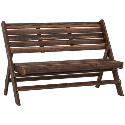 Trädgårdsbänk för 2 Personer 122 x 63 x 83 cm