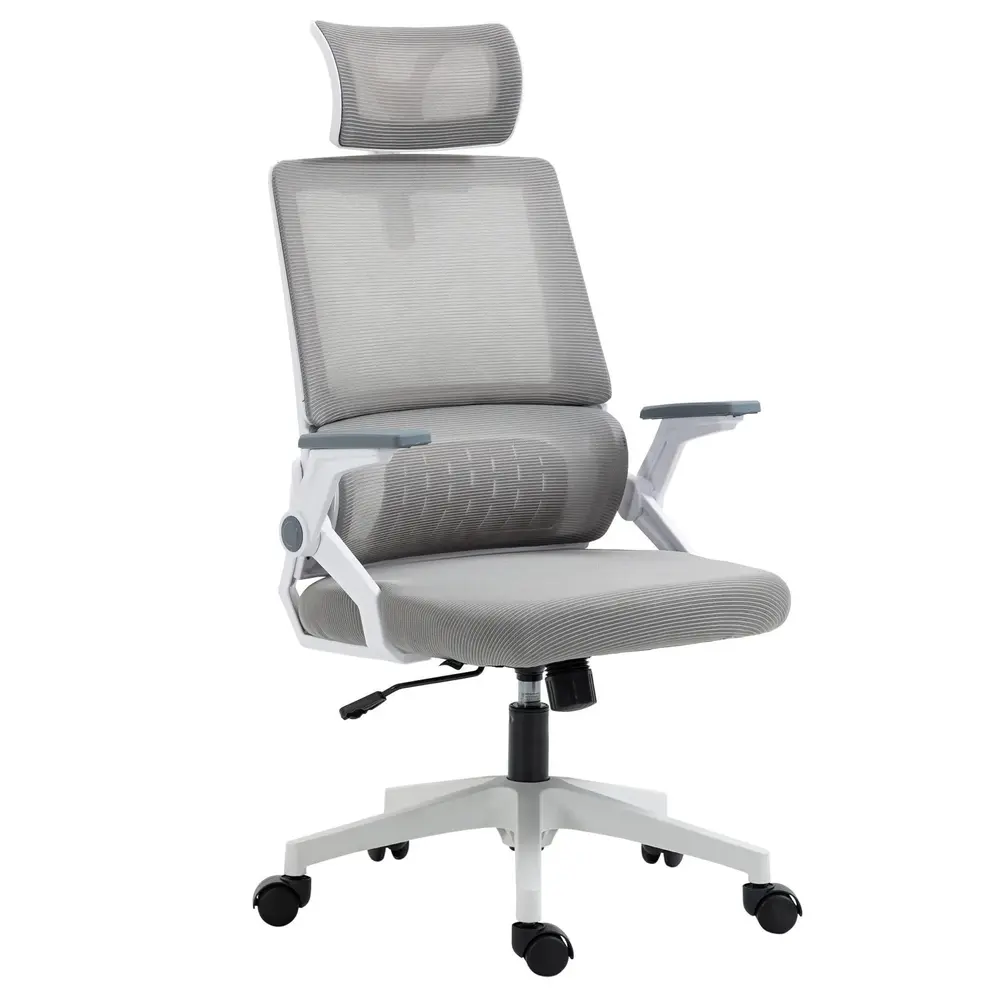 Kontorsstol Snurrstol Svart av Mesh och Metall Ergonomisk