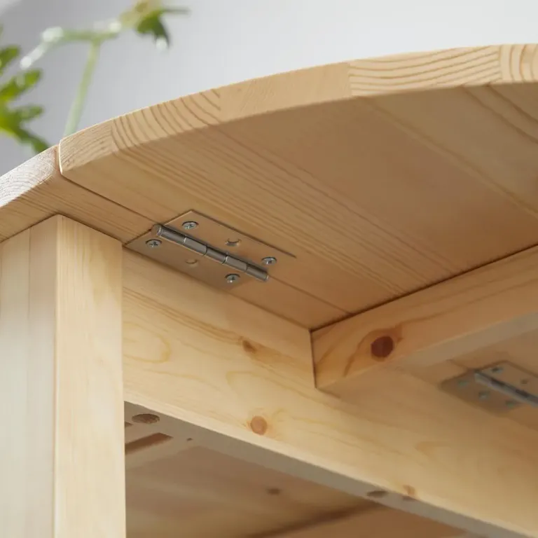 Fällbart Matbord i Trä Drop Leaf för 6 Hopfällbart Furu Natur