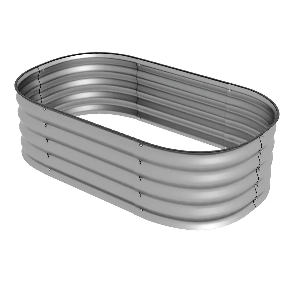 Upphöjd Bädd Odlingslåda Silver av Metall 105 x 62 x 30 Cm