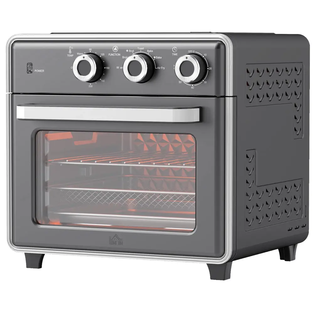 Miniugn Varmluftsfritös Silver av Metall 20 L Ugn