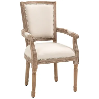 Matstol med Nitdekor Fransk 59 x 63,5 x 96 cm, Cremevit