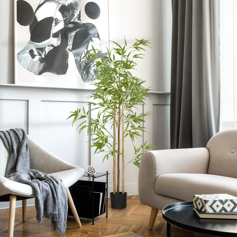 Konstgjord Växt Bambu Grön av Plast Konstträd 180 Cm