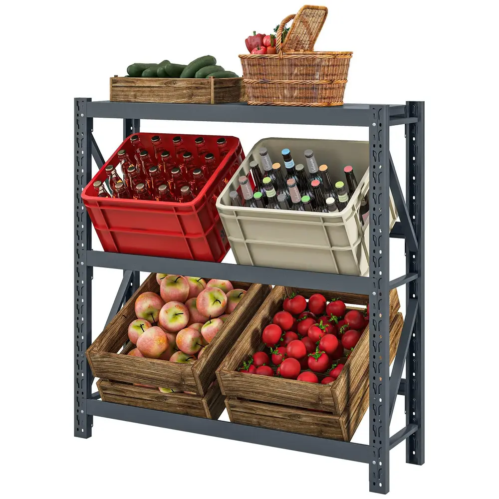 Dryckeshylla Lådställ Svart av Stål 110 x 30 x 110 Cm