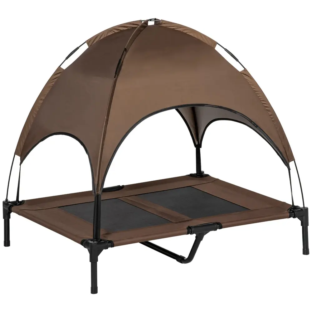 Förhöjd Hundsäng Utomhus med Kapell 92 x 76 x 90 Cm