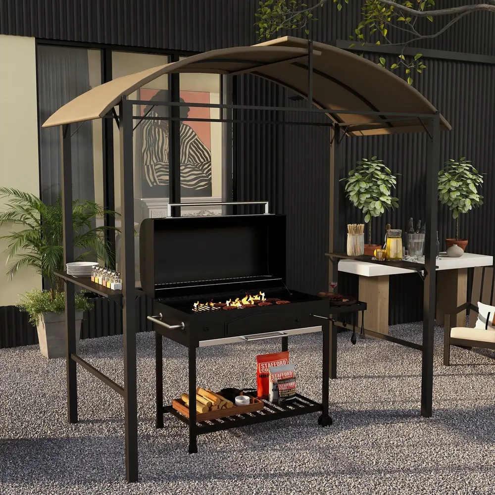 Carport Bilgarage Vit av Stål och PE för Bilar 6x3m