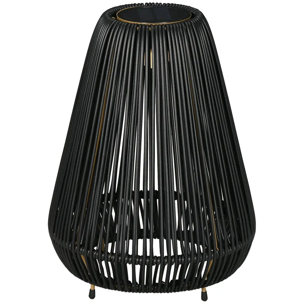 Sollampa Rottinglampa Svart av Metall Gångljus