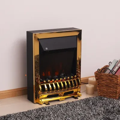Elektrisk Öppen Spis Guld Kamin 48,2 x 18,5 x 59,2 Cm