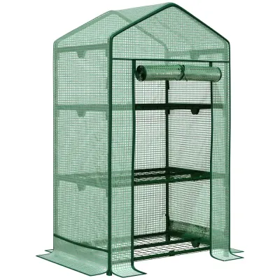 Litet Växthus 3 Hyllor Kompakt 69 x 49 x 125 cm
