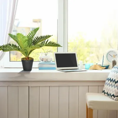 Konstgjord Tropisk Palm med Planteringskärl Grön + 50 cm
