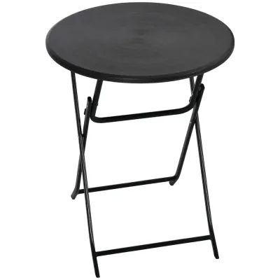Runt Hopfällbart Trädgårdsbord Praktiskt Matbord i 60 cm