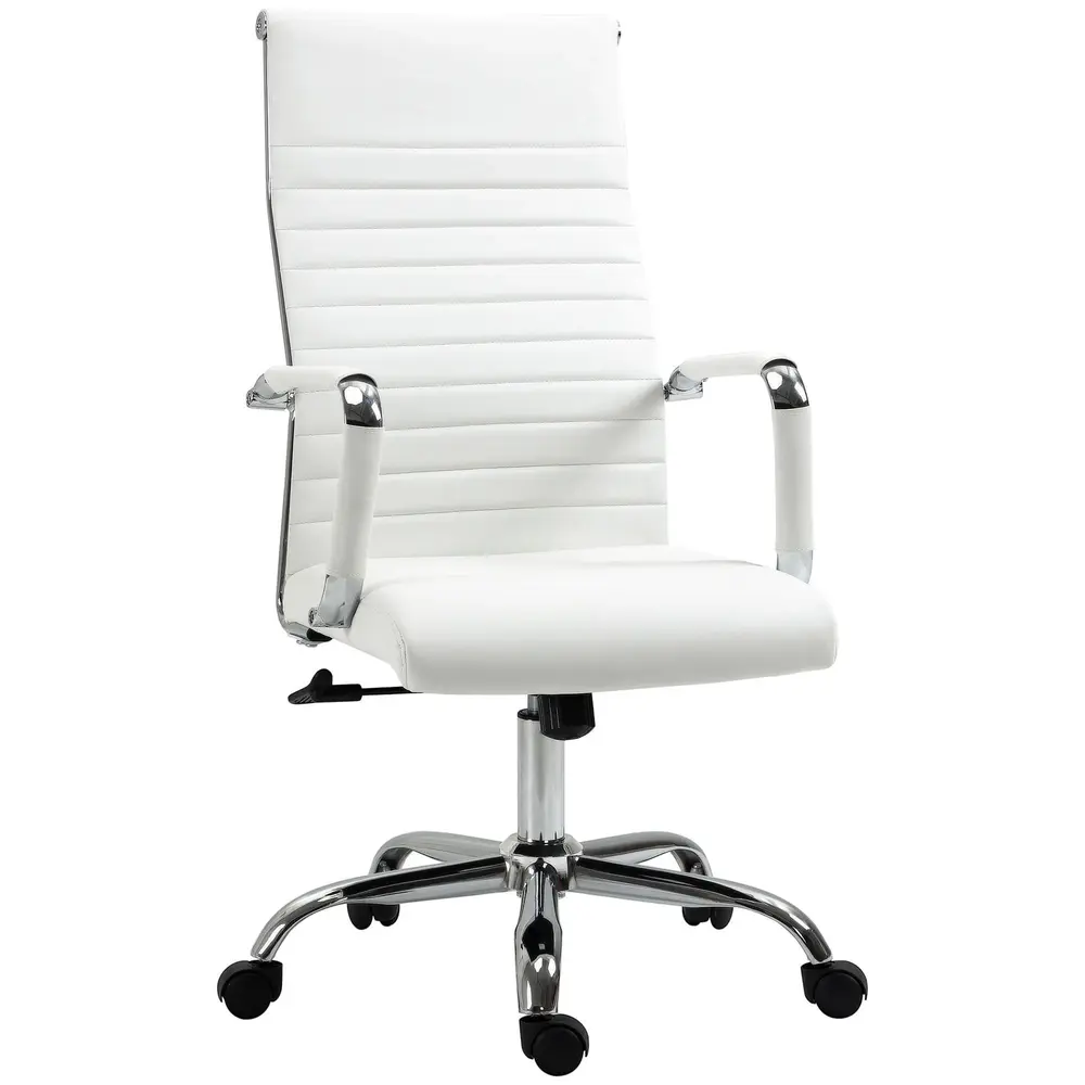 Ergonomisk Kontorsstol i Vitt 54 x 62 x 104-114 Cm