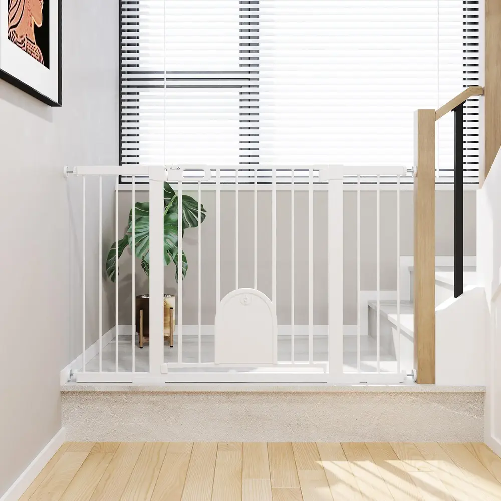 Säkerhetsgrind för Husdjur Trappgrind 75–131 x 76 Cm