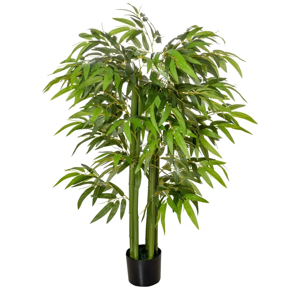 Konstgjord Växt Bambu Konstträd i Kruka Grön av 140 Cm