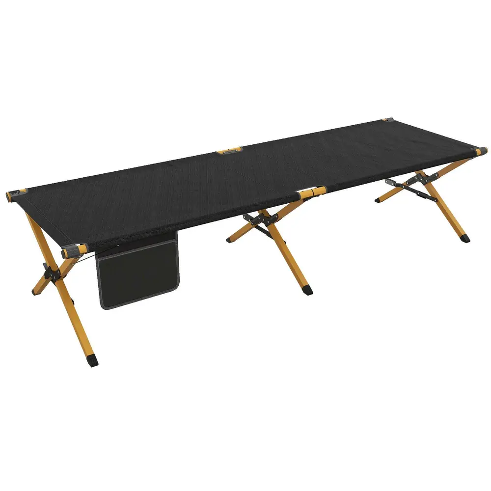 Solstol Trädgårdssäng Svart av Oxford Tyg 196 x 64 x 45 Cm