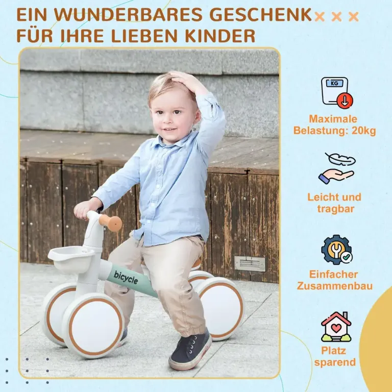 Balanscykel med Sits och Whisper-Hjul för 1–3 År