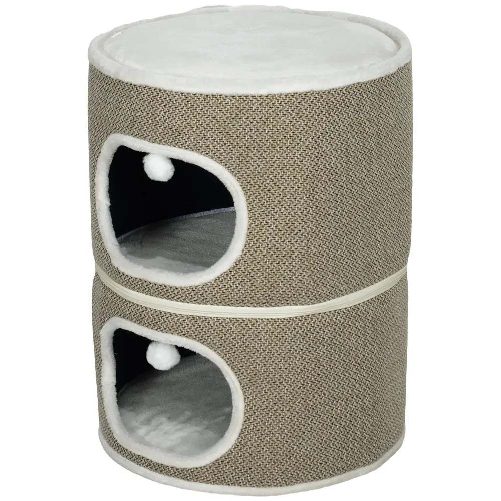 Skraptunna Klösmöbel Kaffebrunt Krämvit av Sisal 69 Cm