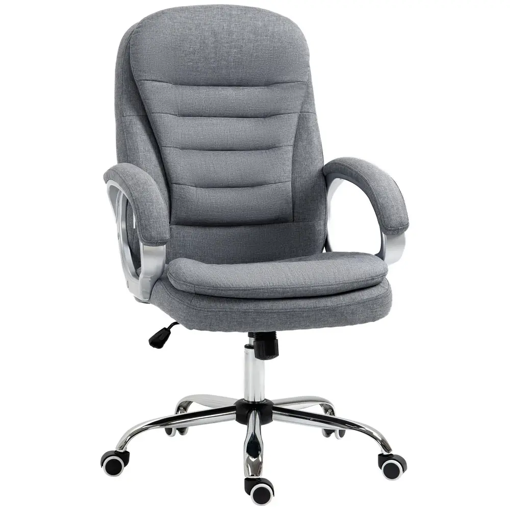 Ergonomisk Kontorsstol Linnetyg 64 x 75 x 111-121 Cm