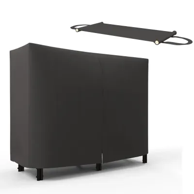 Vedställ med Skydd 120 x 36 x 99 cm, Svart