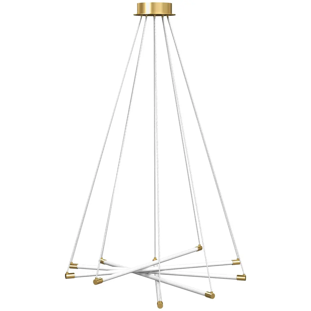 Taklampa LED Guld och Vit Metall Takarmatur 5