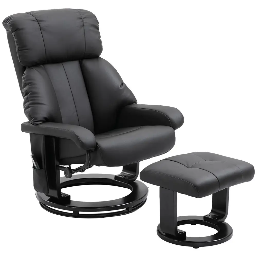 Massagestol med Pall TV-Fåtölj i 76 x 80 x 102 Cm