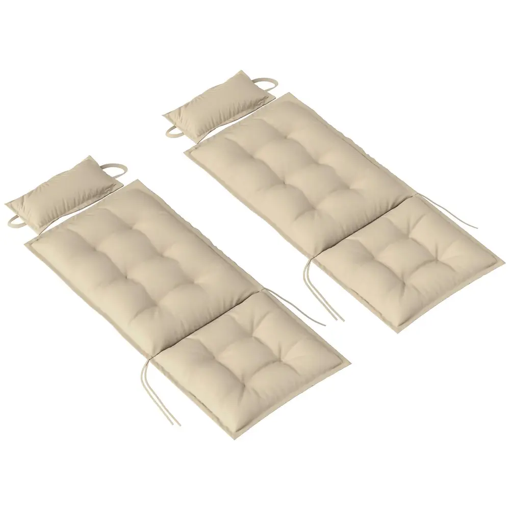 Set 2 Kuddar för Solstolar 50 x 116 x 5 Cm