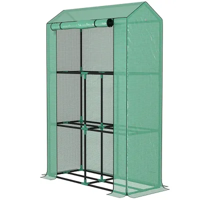 Litet Växthus Tunnelväxthus med Hyllor 100 x 40 x 150 cm