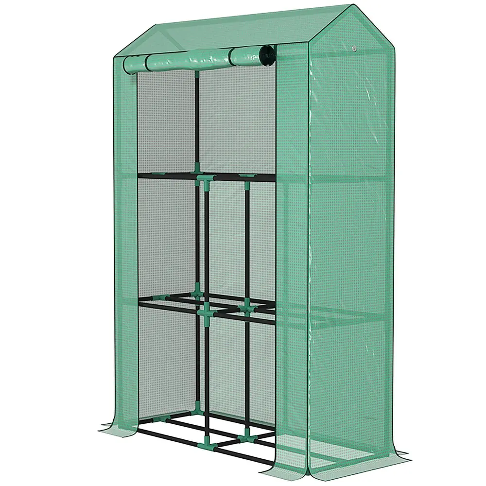 Litet Växthus Tunnelväxthus med Hyllor 100 x 40 x 150 Cm