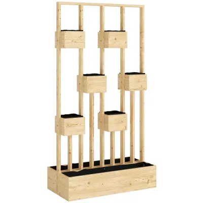 Upphöjd Odlingskrage Planteringslåda med Spaljé Trä 170 cm