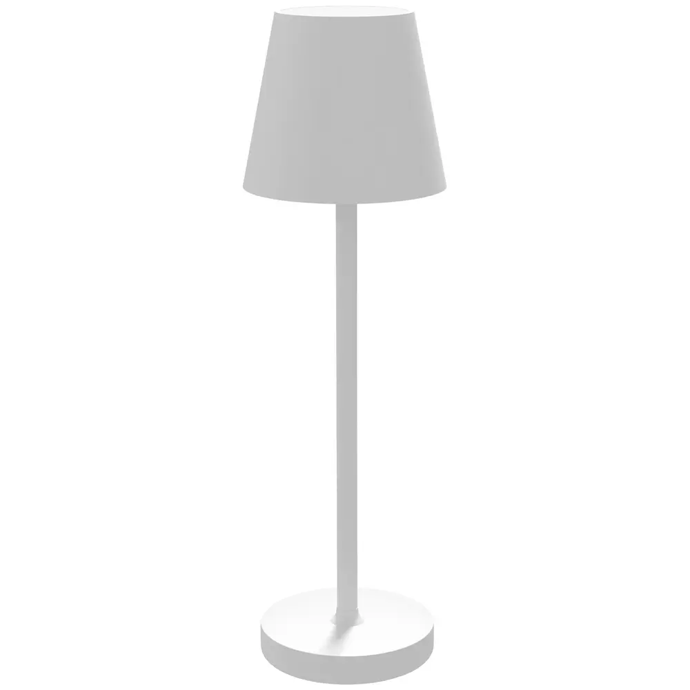 Bordslampa Sänglampa Vit av Metall Uppladdningsbar USB