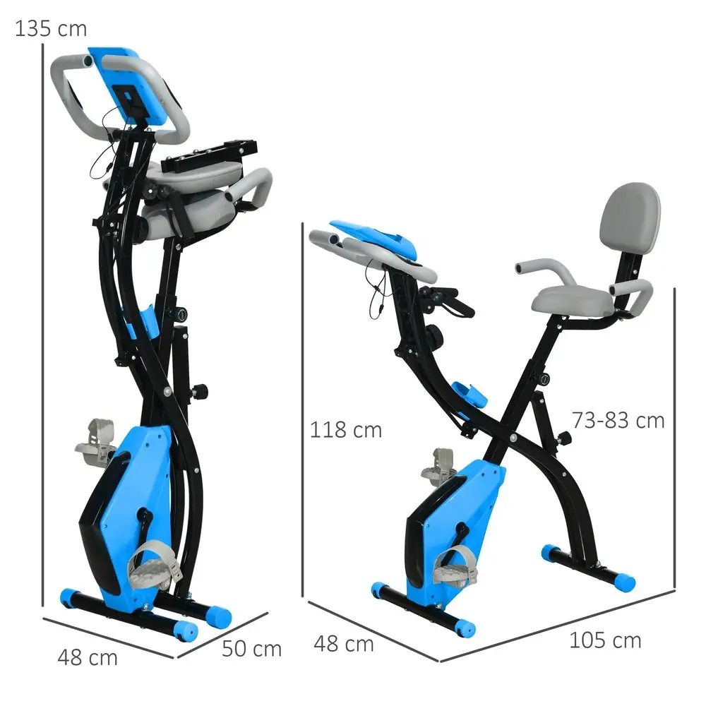 2-i-1 Motionscykel med Träningsband 97 x 51 x 115 Cm
