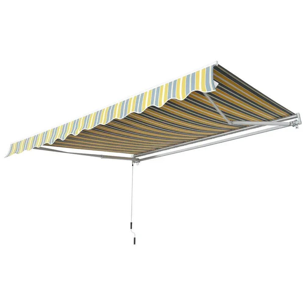 Ledarmsmarkis med Handvev Aluminium 2,95 x 2,45 m