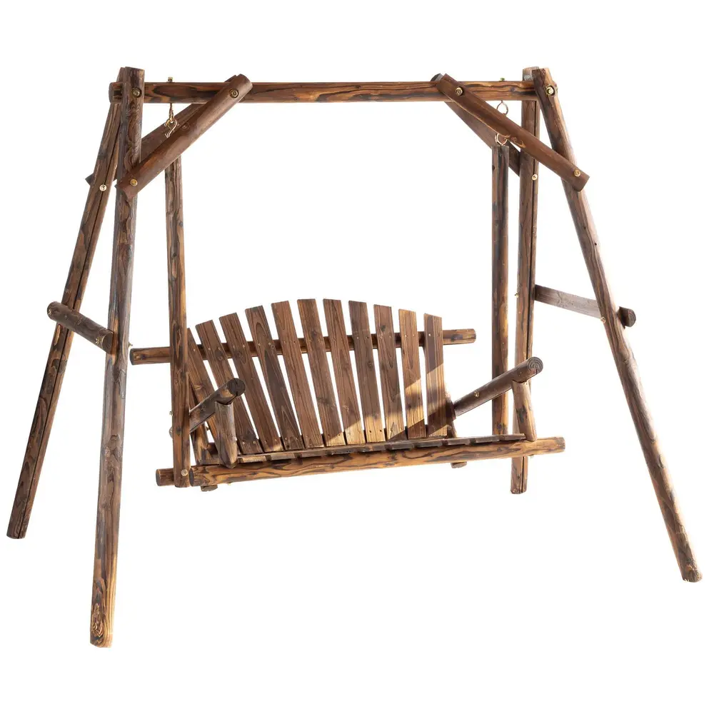 Hammock i Massivt Trä 2-Sits Klassisk 187 x 137 x 170 Cm