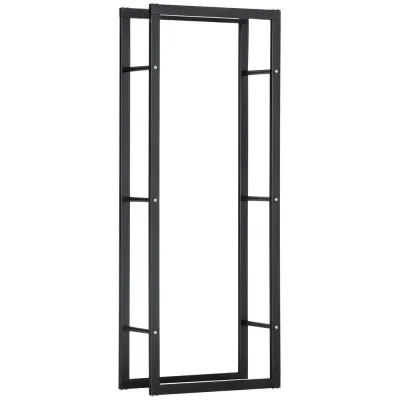 Vedställ i Metall Smal Vedförvaring 60 x 25 x 150 cm