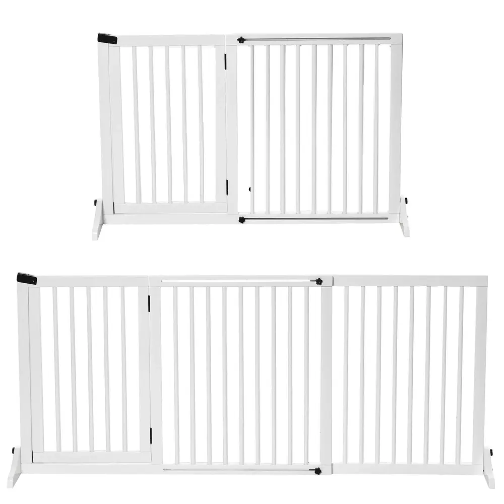 Hundgrind med Dörr Säkerhetsbarriär i 113-166 x 36 x 71 Cm