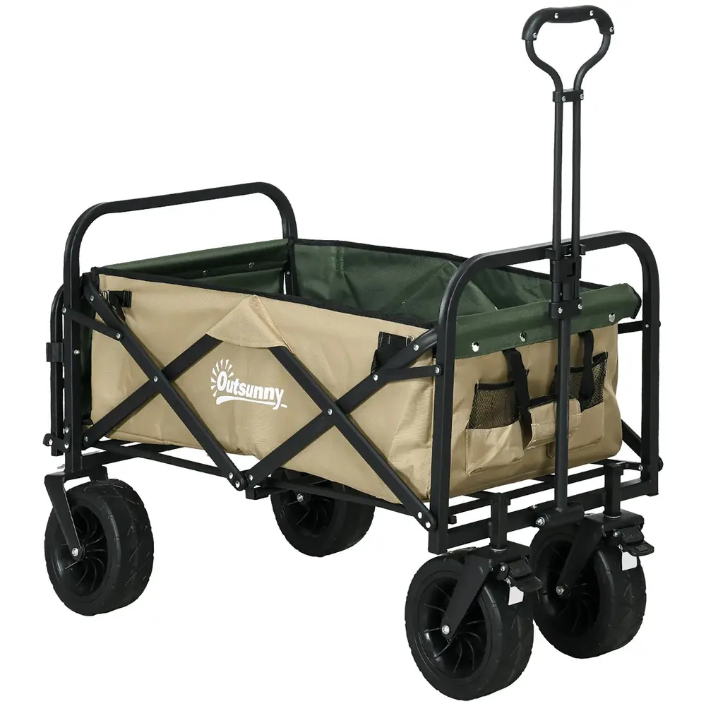 Handkärra Lastvagn Khaki av Oxford Material och Stål