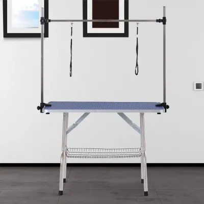 Höjdjusterbart Husdjursvårdsbord Fällbart