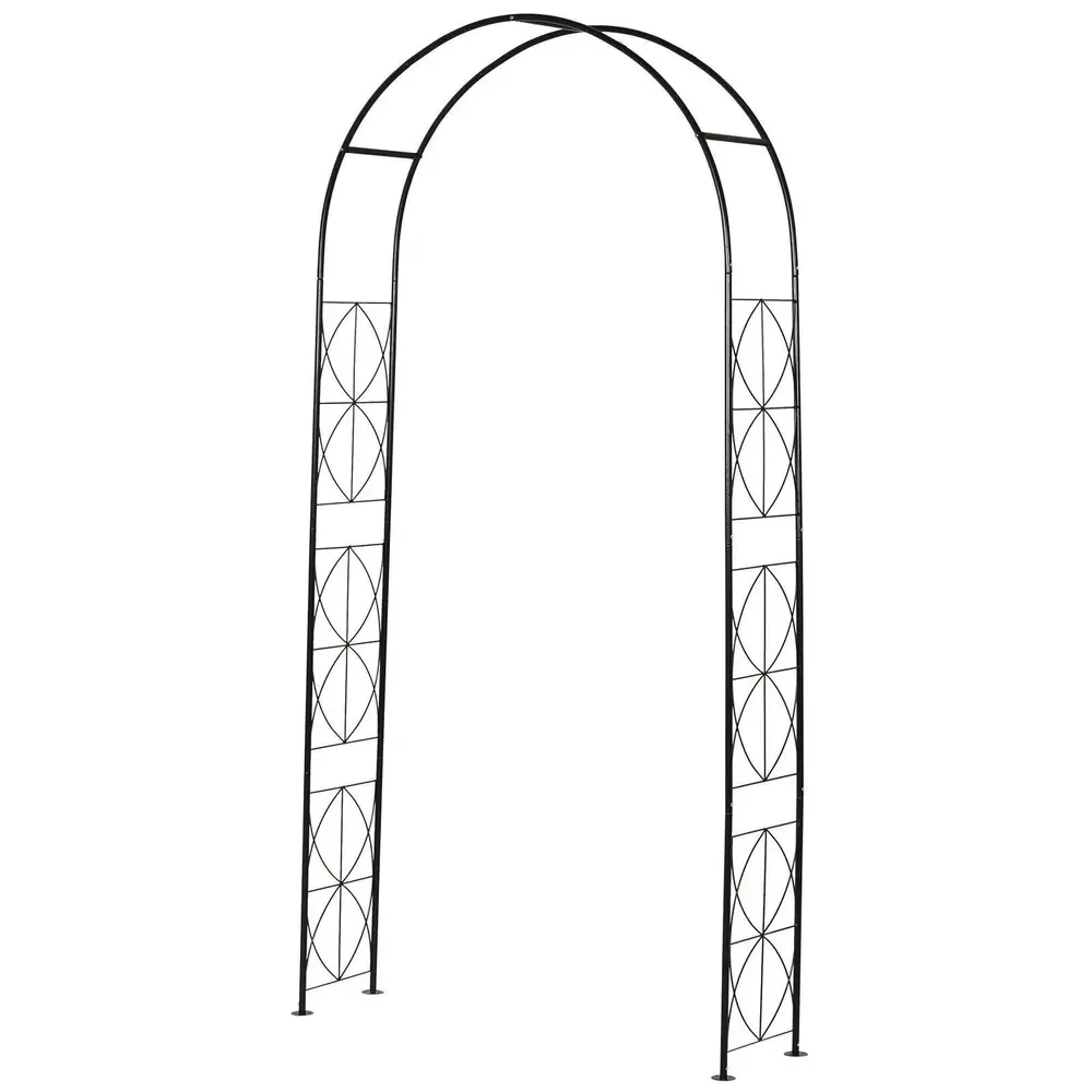 Bågspaljé Trädgårdsbåge Bågtak Metall för 114 x 30 x 230 Cm