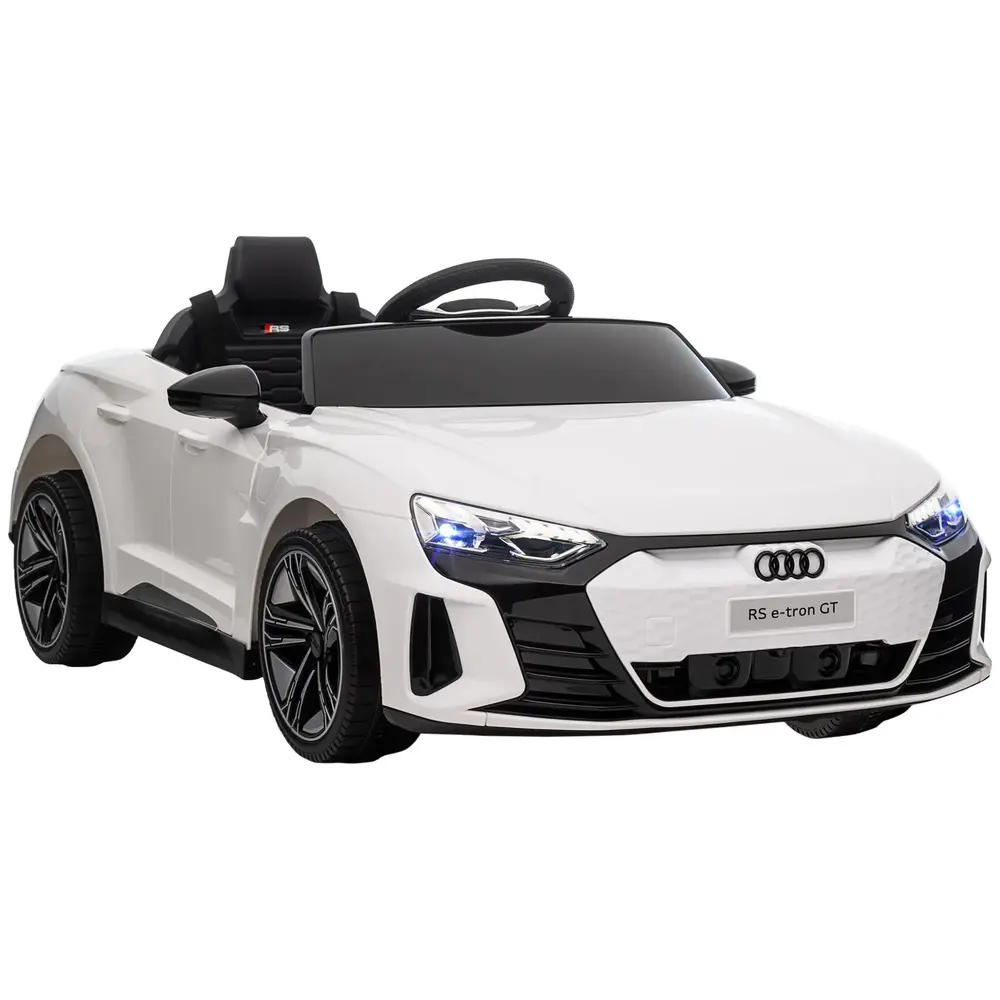 Barnelbil Audi RS E-Tron GT Vit av Plast och Metall