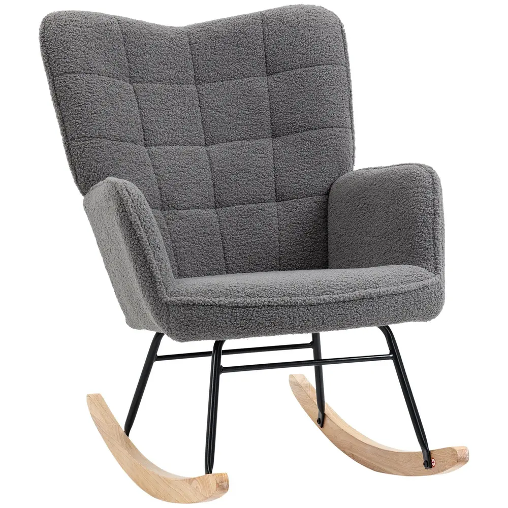 Fåtölj med Liggfunktion Relaxstol Mörkgrå av Linnelook