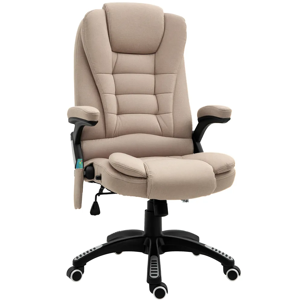 Kontorsstol Chefsstol Ergonomisk med Massage och Värme Brun
