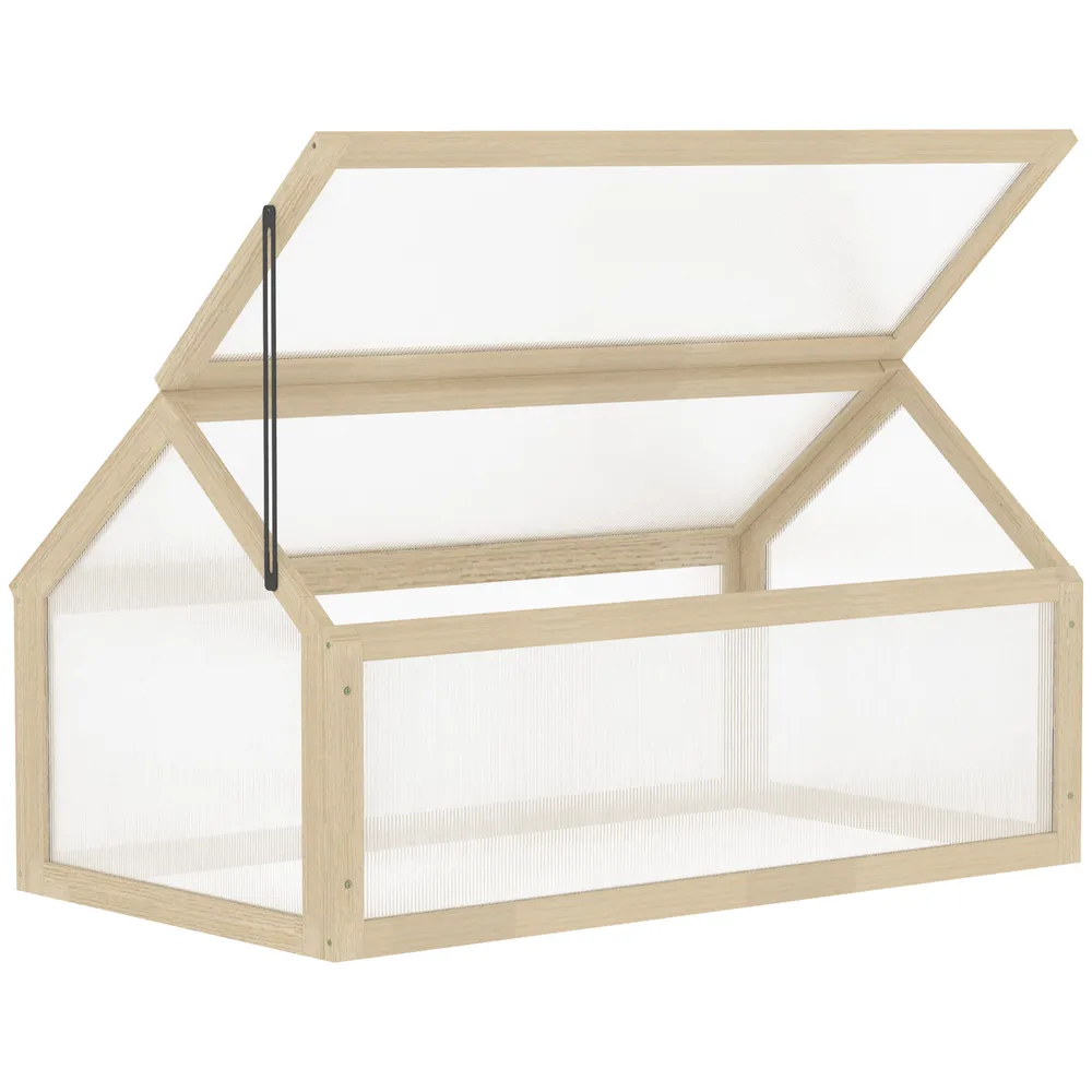 Drivbänk Miniväxthus Kallram med Lock 90 x 52 x 49,5 Cm