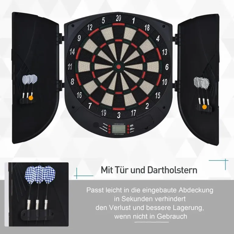 Elektronisk Darttavla med Skåpdörr och 6 Pilar Spel Spelare