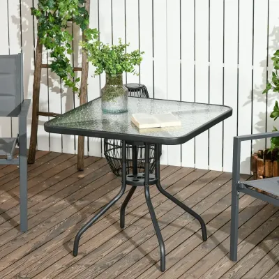 Trädgårdsbord Fyrkantigt Svart 76 x 76 cm