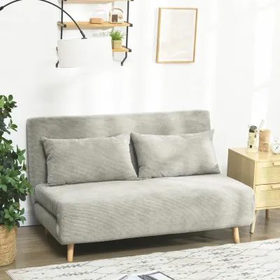 Bäddsoffa Vilstol Grå av Sammet och Trä 141 x 90 x 81 cm