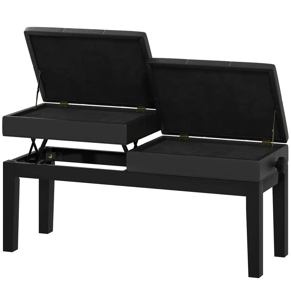 Pianopall med Dubbelsits i Konstläder