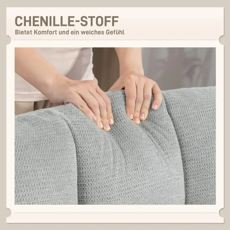Fåtölj Roterbar Bred Ljusgrå Chenille och Stål Loungestol Relax